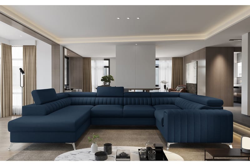 Kotori Hörnbäddsoffa m. Schäslong - Blå - Möbler - Soffa - Bäddsoffa