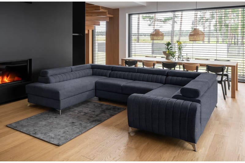 Kotori Hörnbäddsoffa m. Schäslong - Blå - Möbler - Soffa - Bäddsoffa