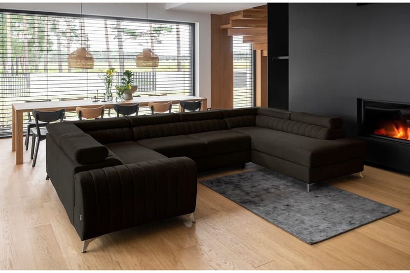 Kotori Hörnbäddsoffa m. Schäslong - Brun - Möbler - Soffa - Bäddsoffa