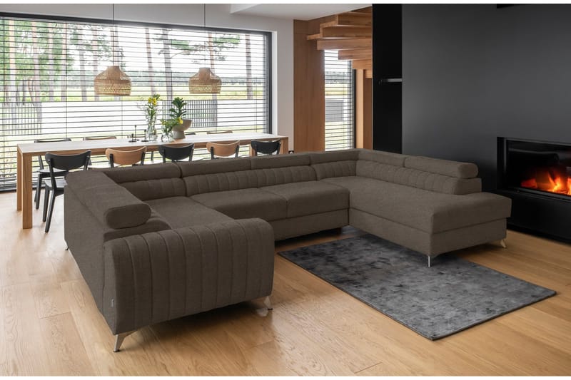 Kotori Hörnbäddsoffa m. Schäslong - Brun - Möbler - Soffa - Bäddsoffa