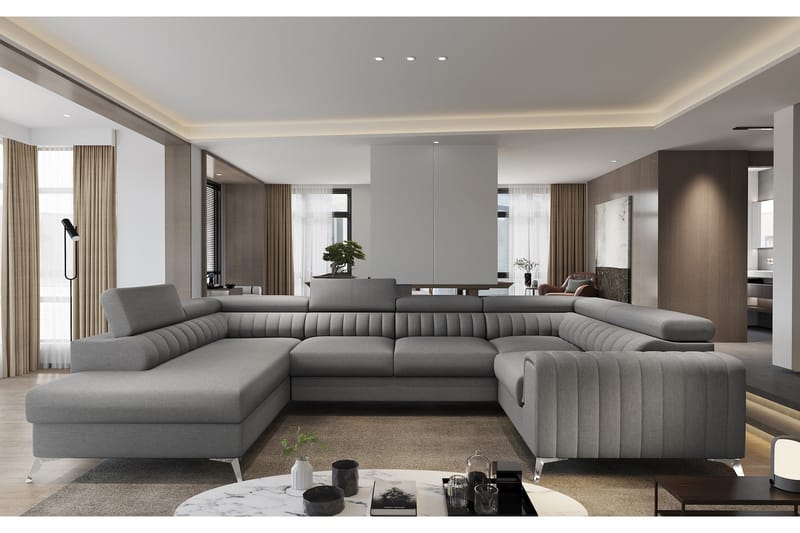 Kotori Hörnbäddsoffa m. Schäslong - Grå - Möbler - Soffa - Bäddsoffa