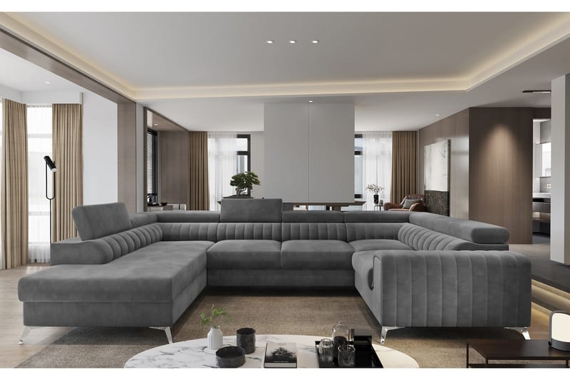 Kotori Hörnbäddsoffa m. Schäslong - Grå - Möbler - Soffa - Bäddsoffa