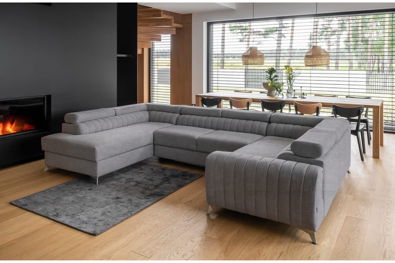 Kotori Hörnbäddsoffa m. Schäslong - Ljusgrå - Möbler - Soffa - Bäddsoffa