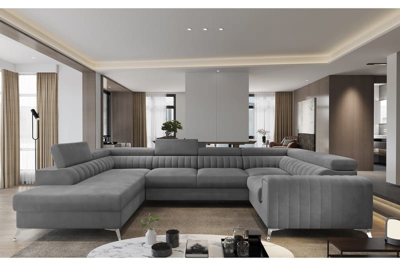 Kotori Hörnbäddsoffa m. Schäslong - Ljusgrå - Möbler - Soffa - Bäddsoffa