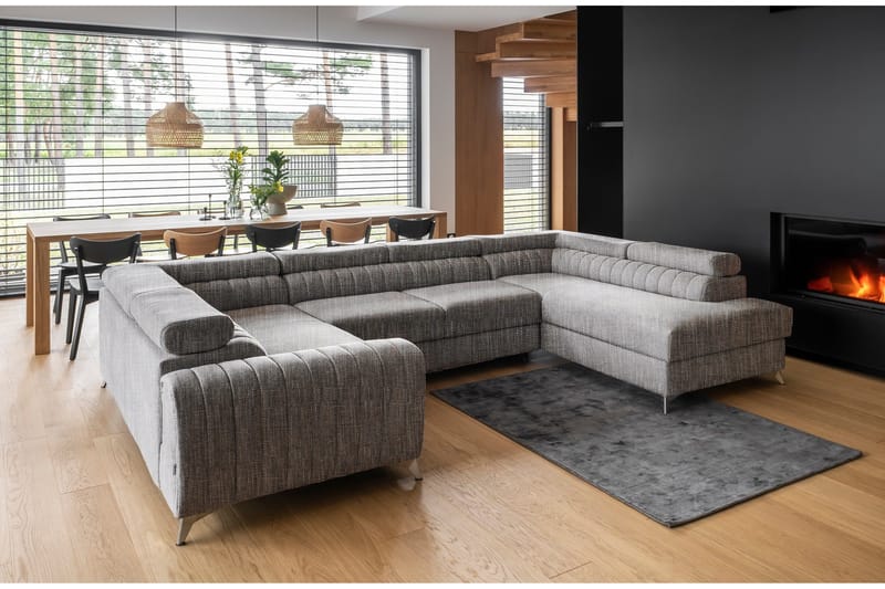 Kotori Hörnbäddsoffa m. Schäslong - Ljusgrå - Möbler - Soffa - Bäddsoffa