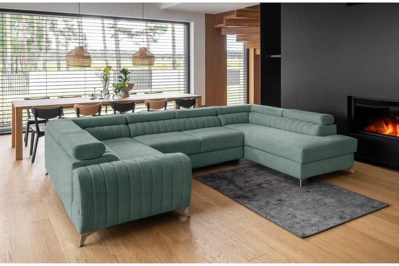 Kotori Hörnbäddsoffa m. Schäslong - Ljusgrön - Möbler - Soffa - Bäddsoffa