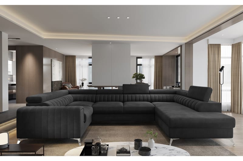 Kotori Hörnbäddsoffa m. Schäslong - Mörkgrå - Möbler - Soffa - Bäddsoffa