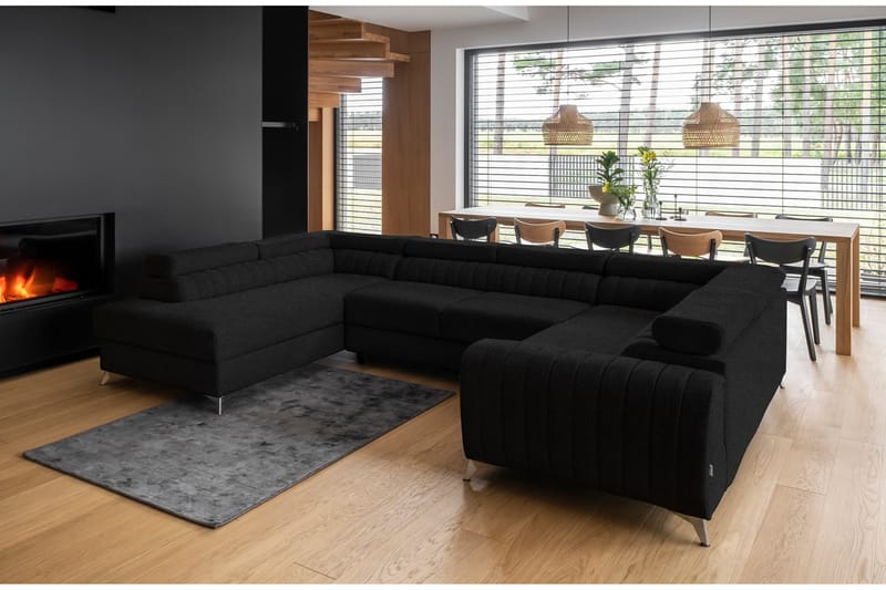 Kotori Hörnbäddsoffa m. Schäslong - Svart - Möbler - Soffa - Bäddsoffa