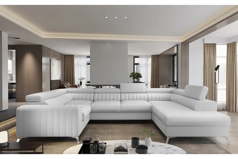 Kotori Hörnbäddsoffa m. Schäslong - Vit - Möbler - Soffa - Bäddsoffa