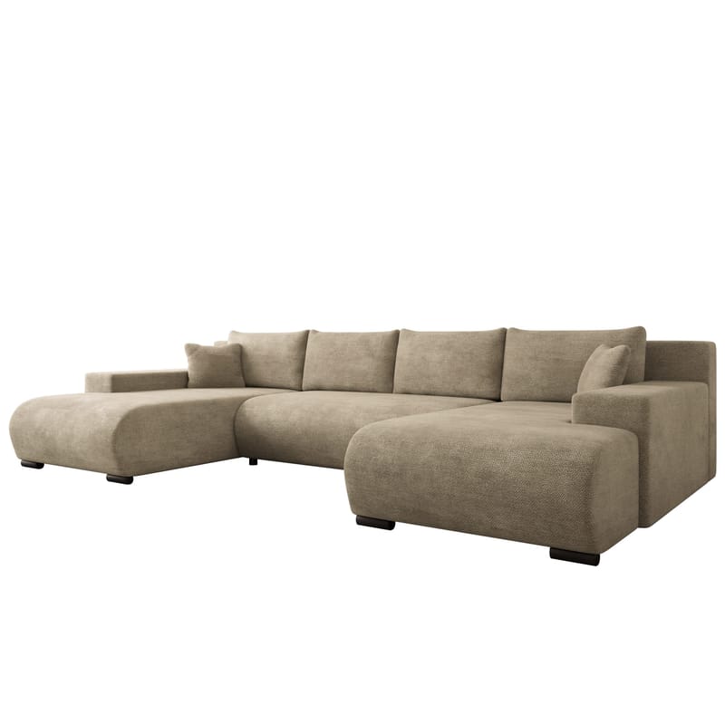 Krysen 4-sits Bäddsoffa med dubbeldivan - beige - Möbler - Soffa - Bäddsoffa