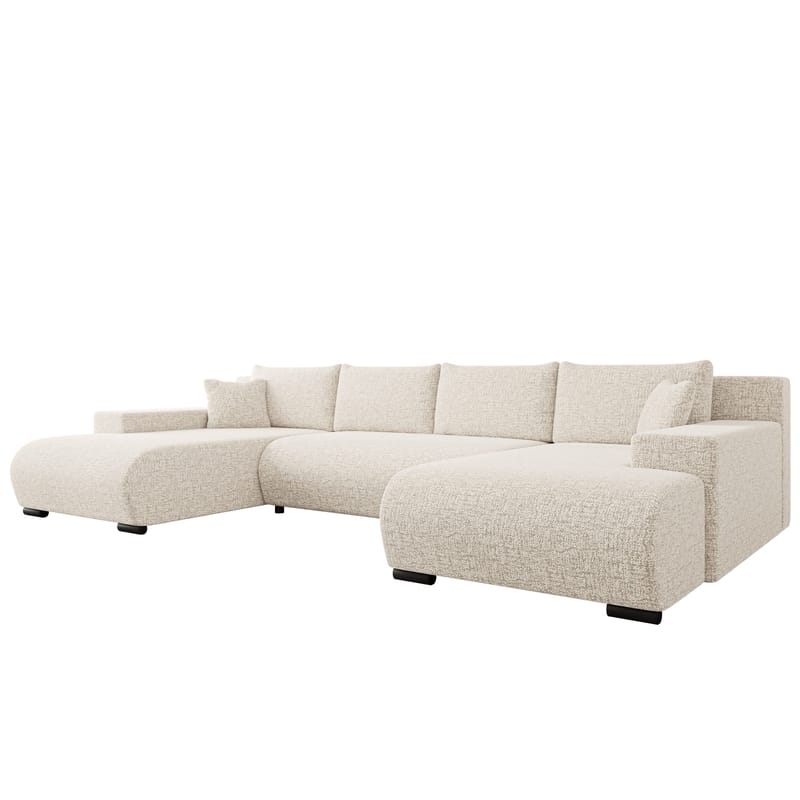 Krysen 4-sits Bäddsoffa med dubbeldivan - beige - Möbler - Soffa - Bäddsoffa