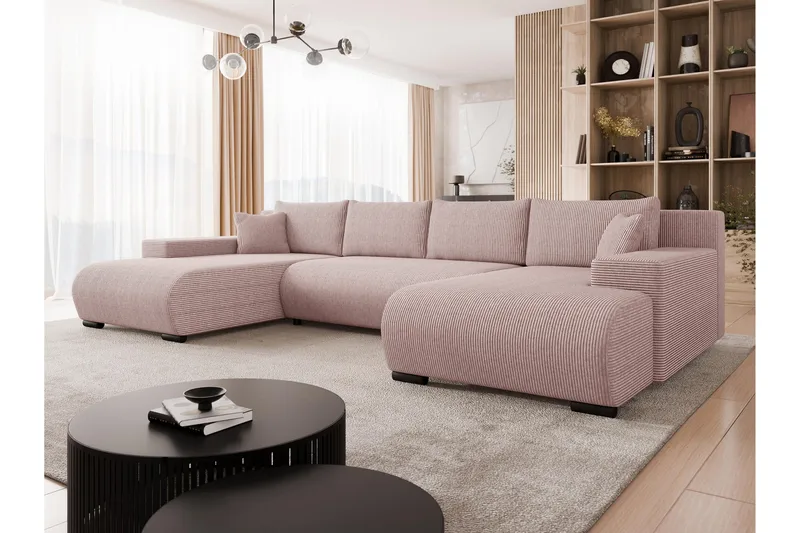 Krysen Bäddsoffa Dubbeldivan 4-sits - Rosa - Möbler - Soffa - Bäddsoffa