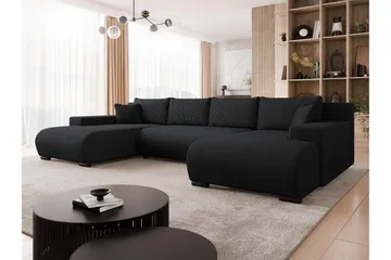 Krysen Bäddsoffa Dubbeldivan 4-sits - Svart - Möbler - Soffa - Bäddsoffa