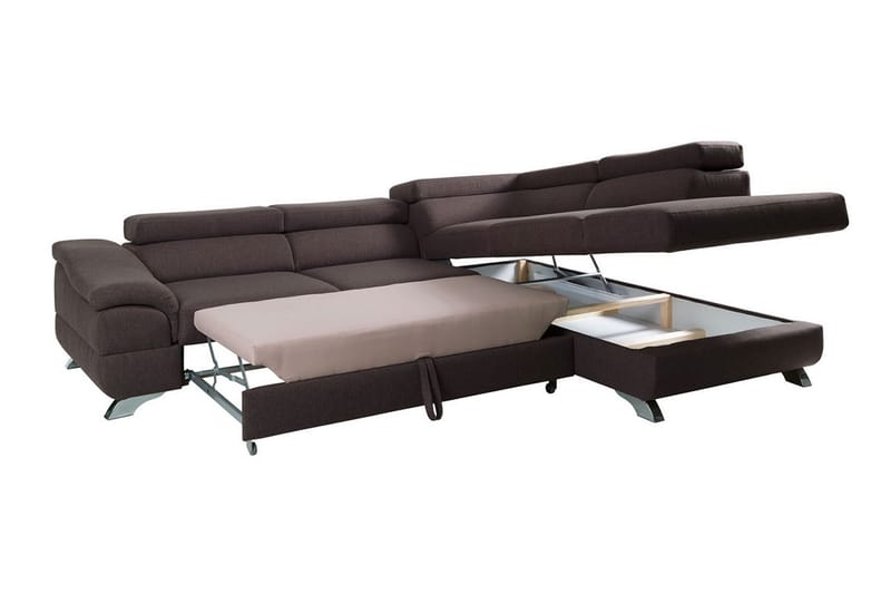 Lagos 5-sits Bäddsoffa Vänster - Grå - Möbler - Soffa - Bäddsoffa