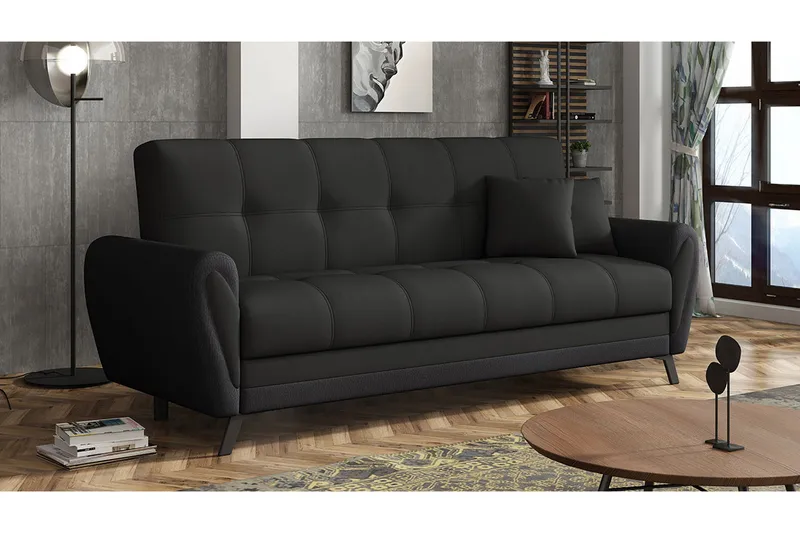 Laterse 3-sits Bäddsoffa - Svart - Möbler - Soffa - Bäddsoffa