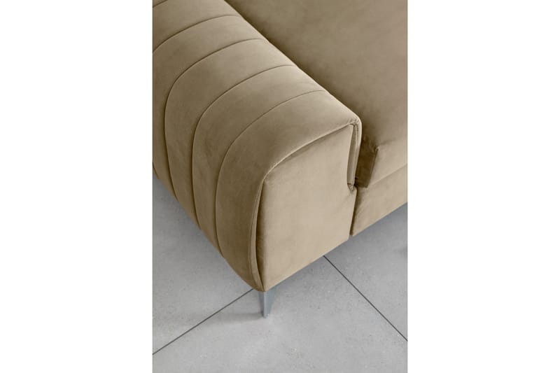 Laurece Bäddsoffa 3-sits - Beige - Bäddsoffa - Bäddsoffa 3 sits - Sammetssoffa