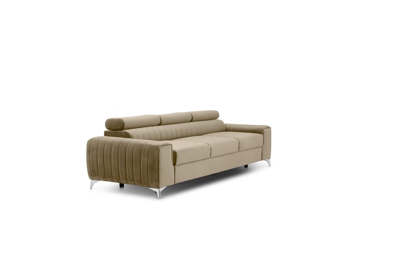 Laurece Bäddsoffa 3-sits - Beige - Bäddsoffa - Bäddsoffa 3 sits - Sammetssoffa