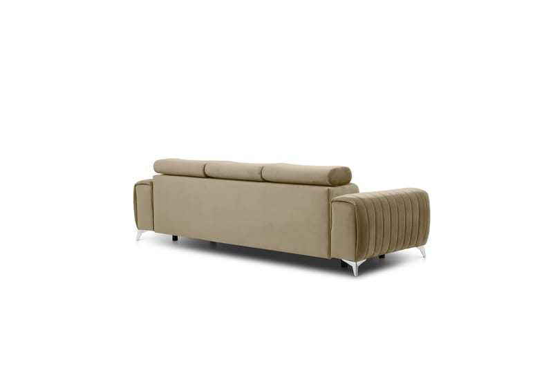 Laurece Bäddsoffa 3-sits - Beige - Bäddsoffa - Bäddsoffa 3 sits - Sammetssoffa