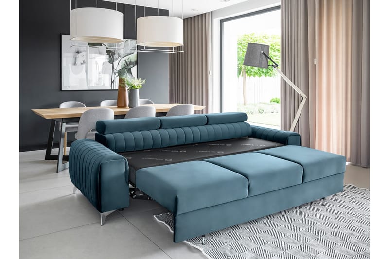 Laurece Bäddsoffa 3-sits - Blå - Möbler - Soffa - Bäddsoffa