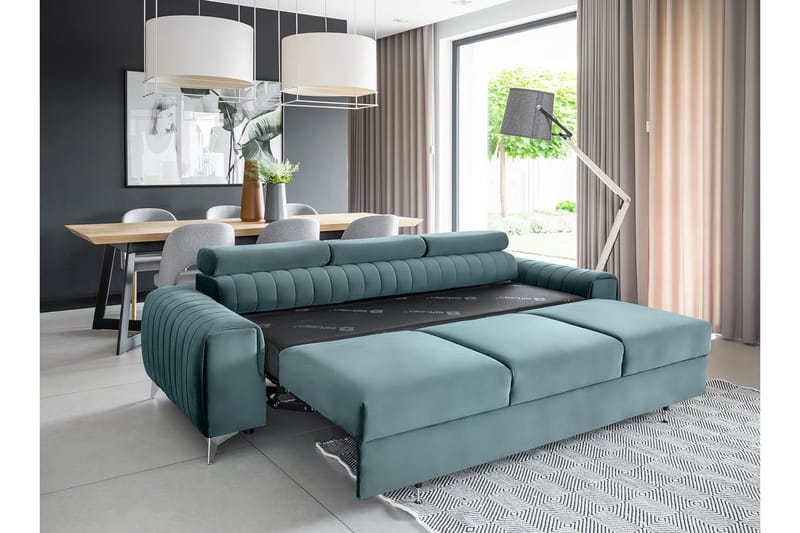Laurece Bäddsoffa 3-sits - Blå - Möbler - Soffa - Bäddsoffa