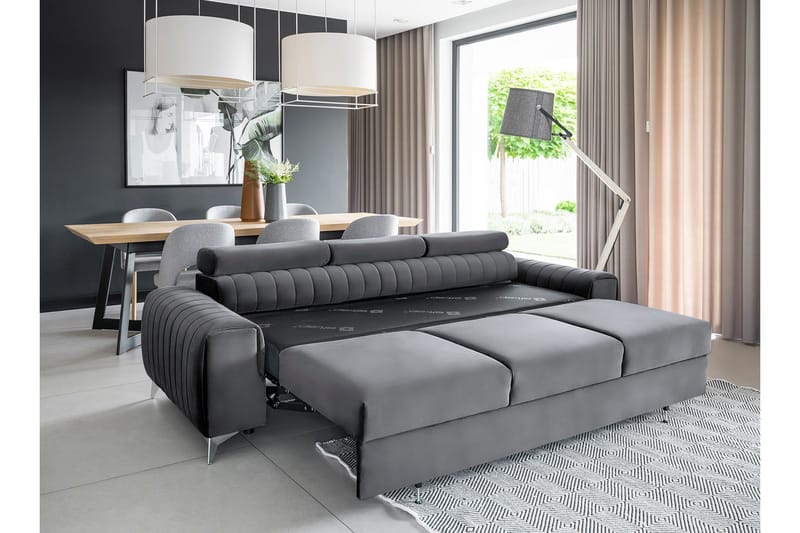 Laurece Bäddsoffa 3-sits - Grå - Möbler - Soffa - Bäddsoffa