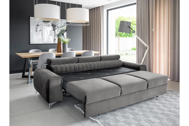 Laurece Bäddsoffa 3-sits - Grå - Möbler - Soffa - Bäddsoffa