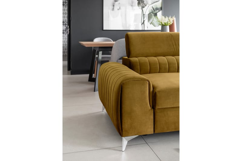 Laurece Bäddsoffa 3-sits - Gul - Möbler - Soffa - Bäddsoffa