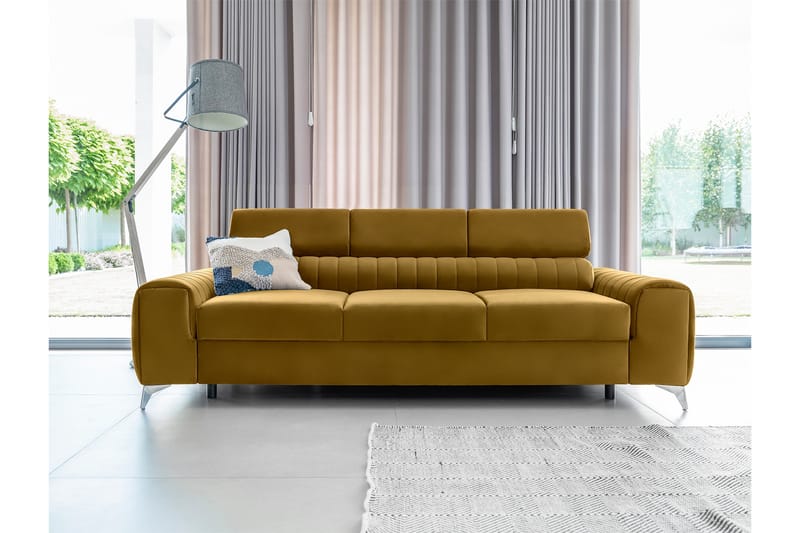 Laurece Bäddsoffa 3-sits - Gul - Möbler - Soffa - Bäddsoffa