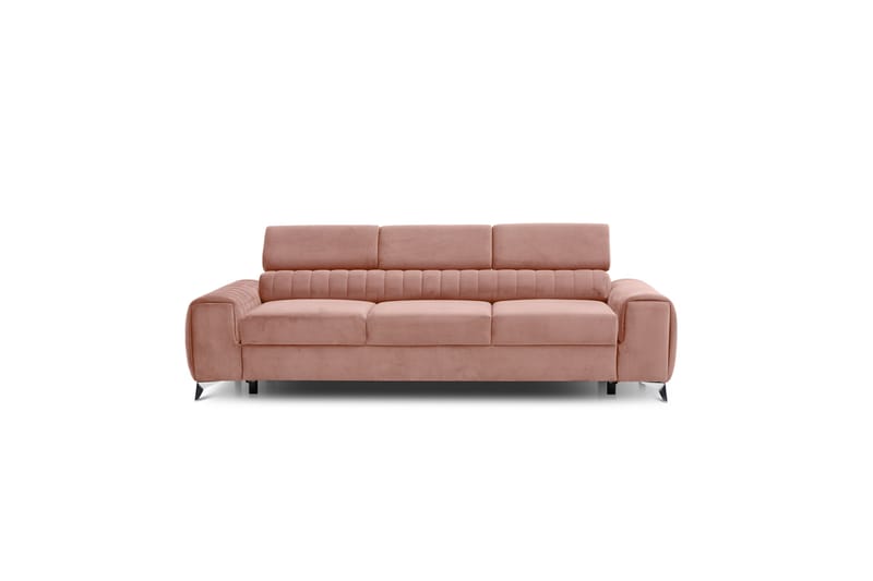 Laurece Bäddsoffa 3-sits - Rosa - Bäddsoffa - Bäddsoffa 3 sits - Sammetssoffa