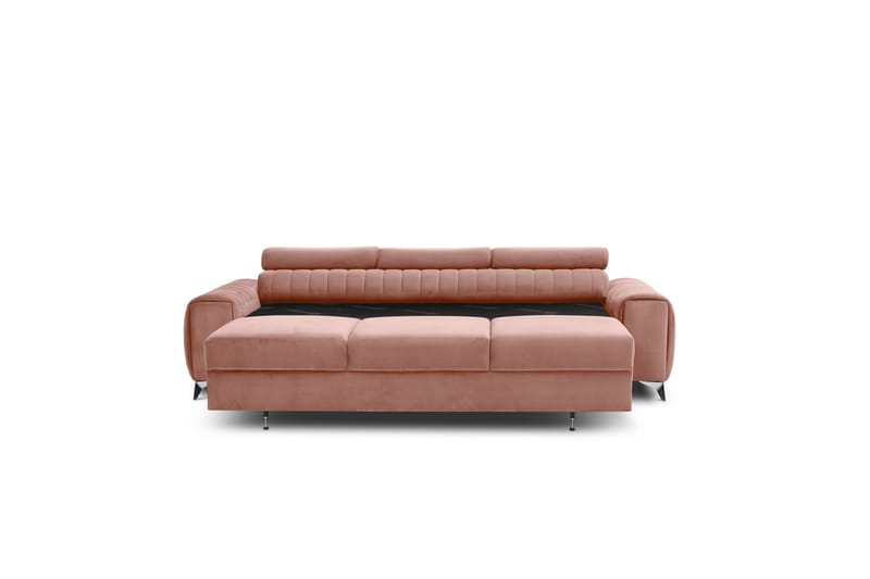 Laurece Bäddsoffa 3-sits - Rosa - Bäddsoffa - Bäddsoffa 3 sits - Sammetssoffa