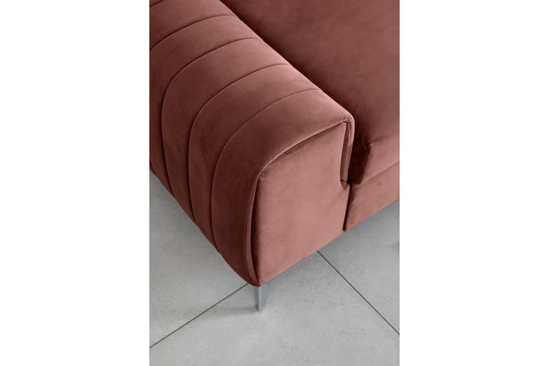 Laurece Bäddsoffa 3-sits - Rosa - Bäddsoffa - Bäddsoffa 3 sits - Sammetssoffa