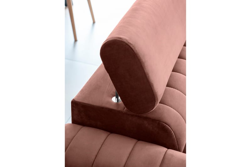 Laurece Bäddsoffa 3-sits - Rosa - Bäddsoffa - Bäddsoffa 3 sits - Sammetssoffa