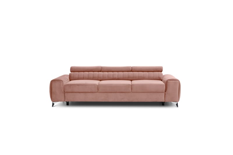 Laurece Bäddsoffa 3-sits - Rosa - Bäddsoffa - Bäddsoffa 3 sits - Sammetssoffa