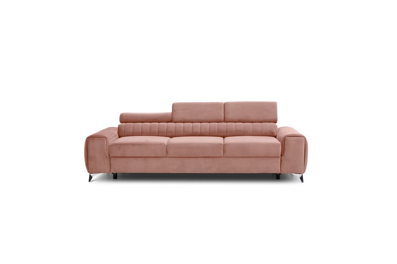 Laurece Bäddsoffa 3-sits - Rosa - Bäddsoffa - Bäddsoffa 3 sits - Sammetssoffa