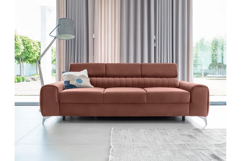 Laurece Bäddsoffa 3-sits - Rosa - Möbler - Soffa - Bäddsoffa
