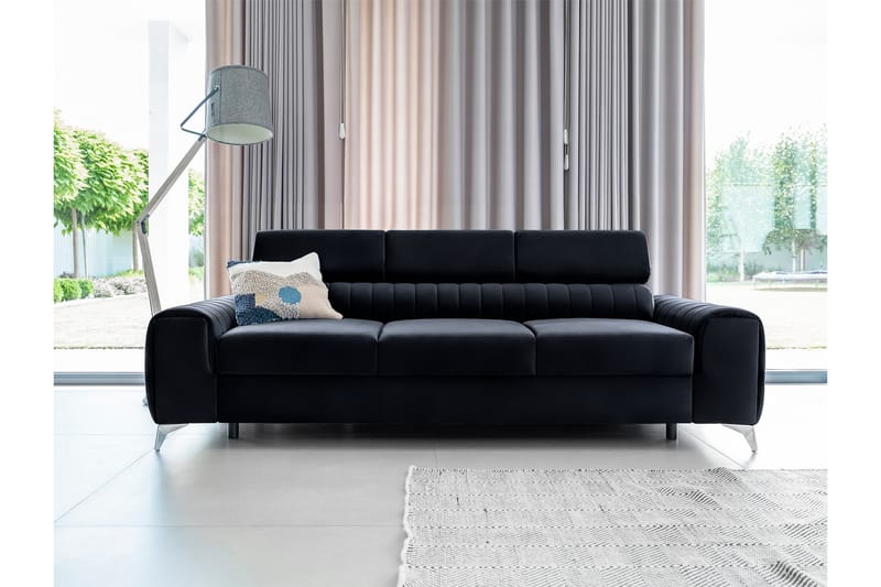 Laurece Bäddsoffa 3-sits - Svart - Möbler - Soffa - Bäddsoffa