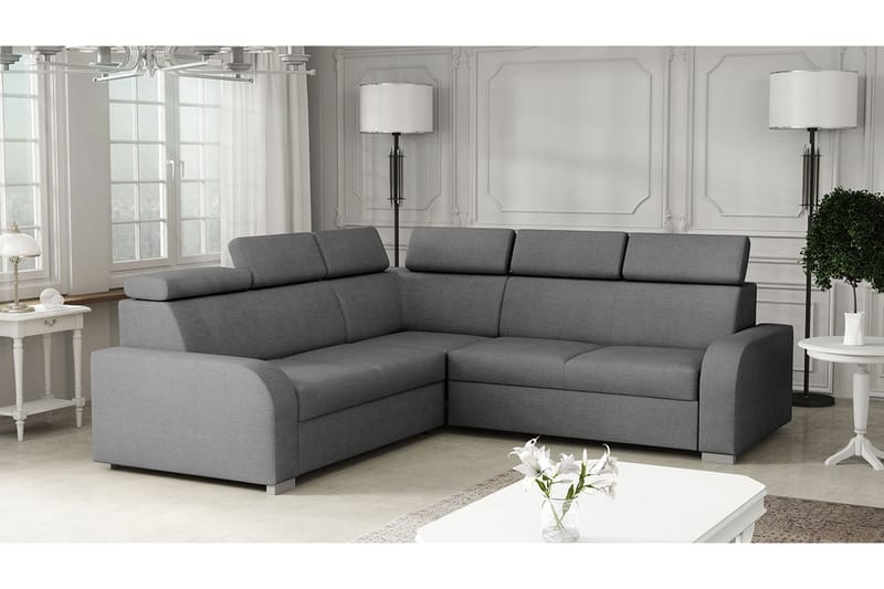 Lavona Bäddhörnsoffa Vändbar - Grå - Möbler - Soffa - Bäddsoffa
