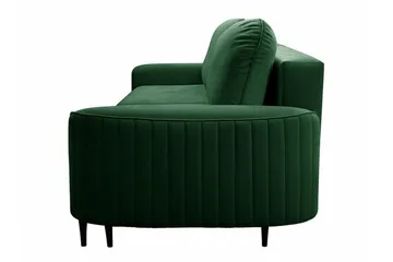 Laytown 2-sits Längsbäddad Bäddsoffa 140x200 cm med Förvaring i Sammet - Grön - Möbler - Soffa - Bäddsoffa