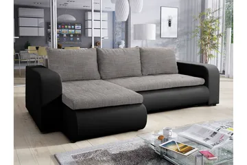 Lecanto Hörnbäddsoffa - Grå - Möbler - Soffa - Bäddsoffa