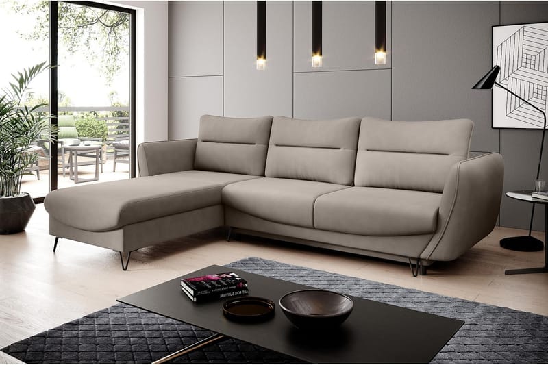 Lence Bäddsoffa m. Divan Förvaring - Beige - Möbler - Soffa - Bäddsoffa