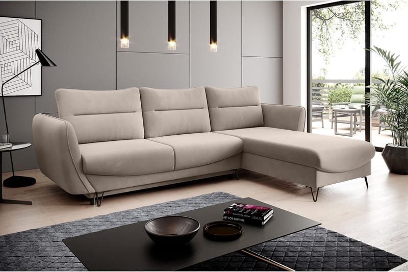 Lence Bäddsoffa m. Divan Förvaring - Beige - Möbler - Soffa - Bäddsoffa