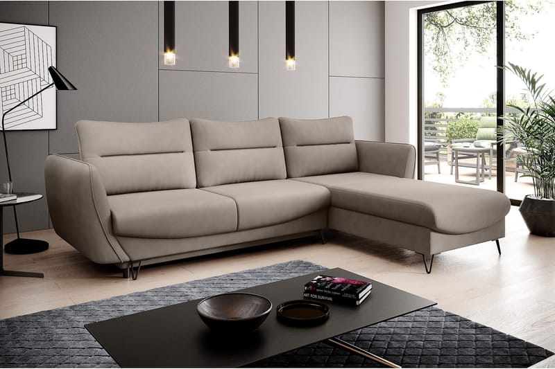 Lence Bäddsoffa m. Divan Förvaring - Beige - Möbler - Soffa - Bäddsoffa