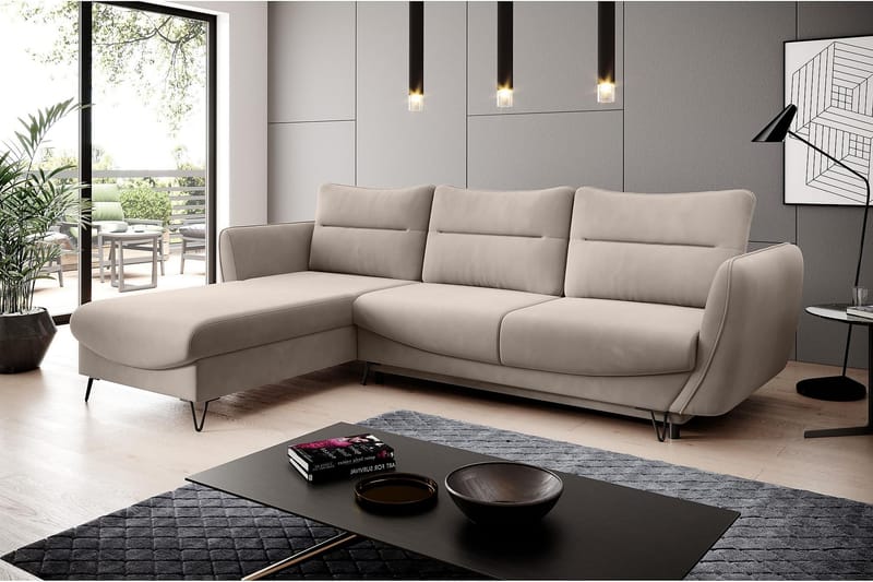 Lence Bäddsoffa m. Divan Förvaring - Beige - Möbler - Soffa - Bäddsoffa