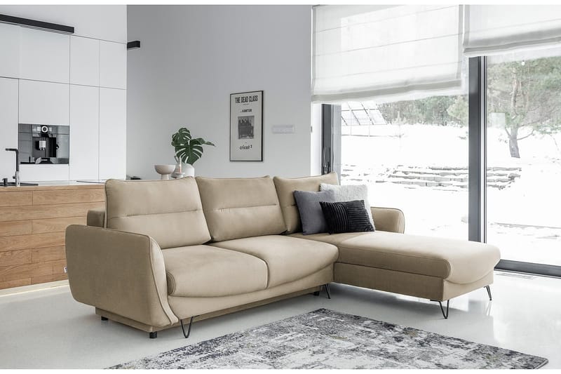 Lence Bäddsoffa m. Divan Förvaring - Beige - Möbler - Soffa - Bäddsoffa