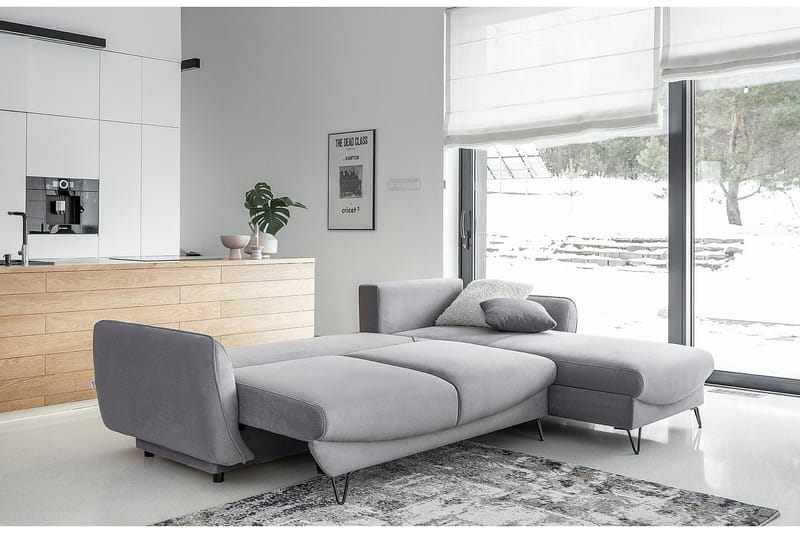 Lence Bäddsoffa m. Divan Förvaring - Blå - Bäddsoffa - Bäddsoffa divan