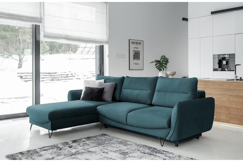 Lence Bäddsoffa m. Divan Förvaring - Blå/Grön/Grå - Möbler - Soffa - Bäddsoffa