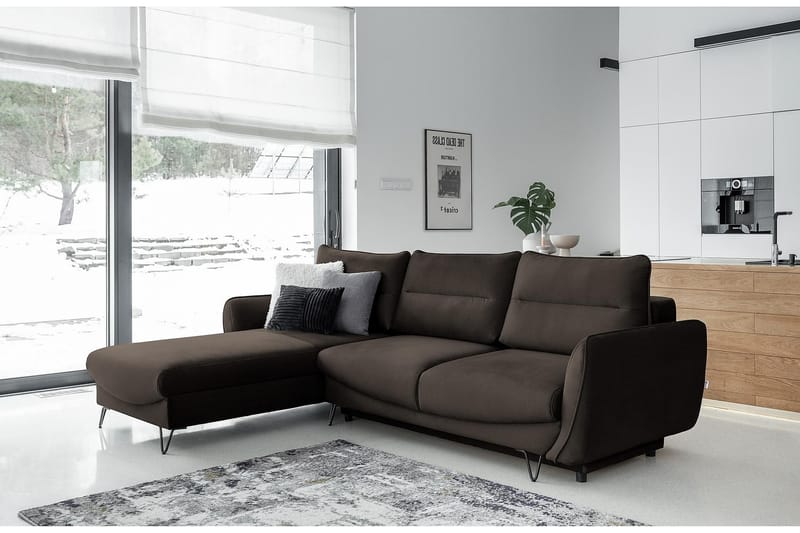 Lence Bäddsoffa m. Divan Förvaring - Brun - Möbler - Soffa - Bäddsoffa