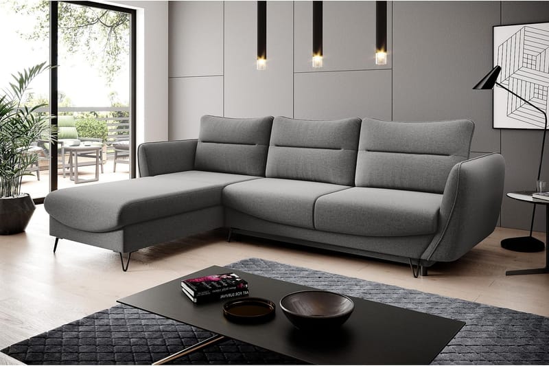 Lence Bäddsoffa m. Divan Förvaring - Grå - Möbler - Soffa - Bäddsoffa