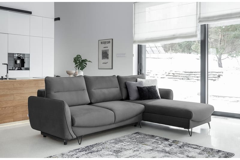 Lence Bäddsoffa m. Divan Förvaring - Grå - Möbler - Soffa - Bäddsoffa