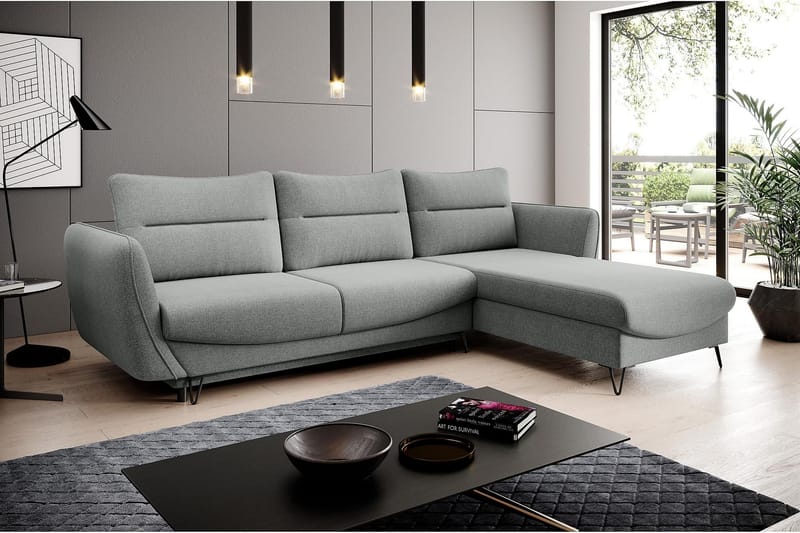 Lence Bäddsoffa m. Divan Förvaring - Grå - Möbler - Soffa - Bäddsoffa